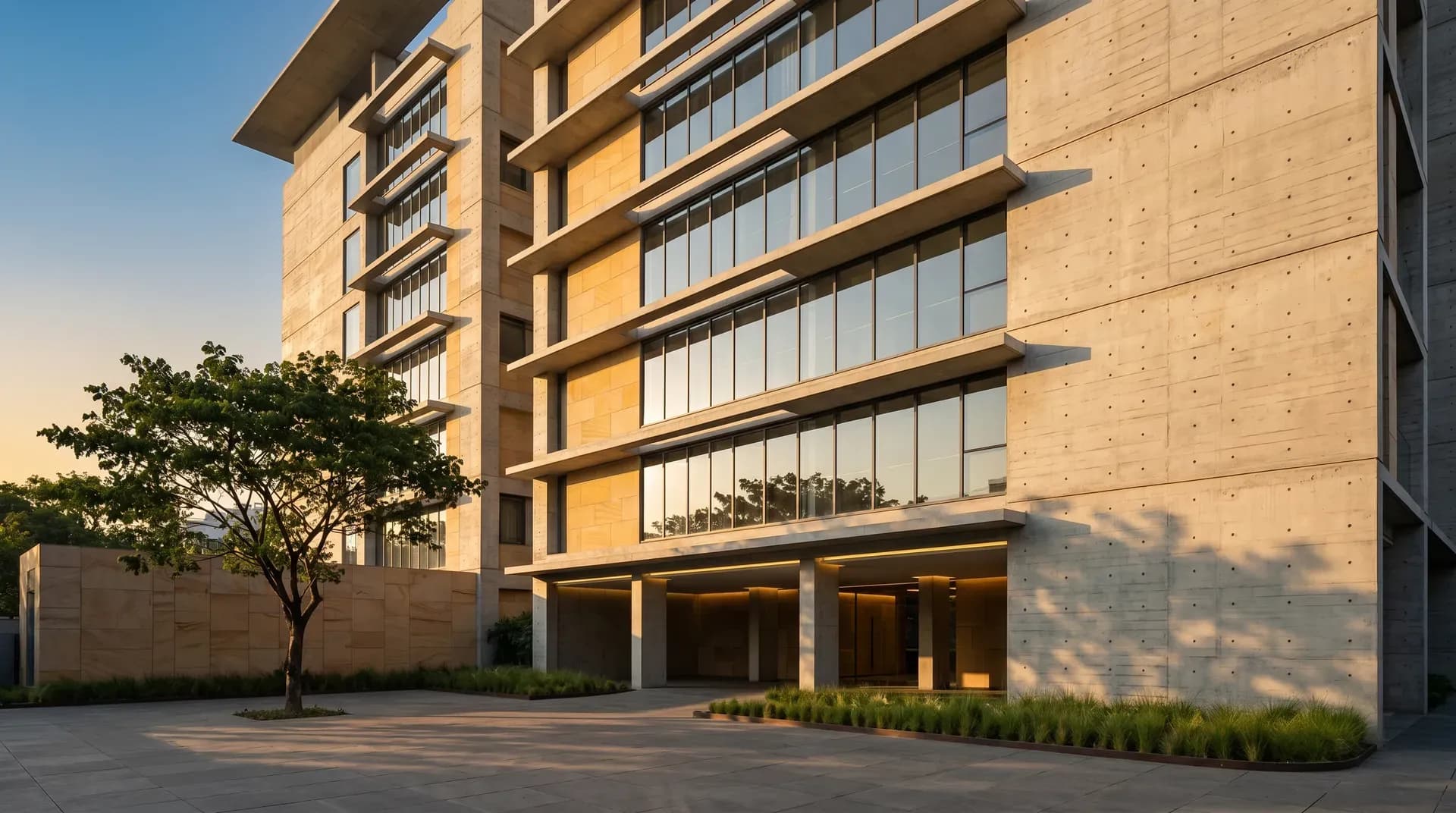 Modern GM Group building facade